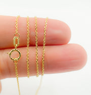 14K Solid Gold Cable Chain